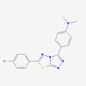 molecular formula C17H14BrN5S B500080 4-[6-(4-bromophenyl)[1,2,4]triazolo[3,4-b][1,3,4]thiadiazol-3-yl]-N,N-dimethylaniline 