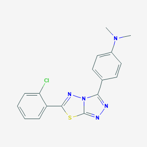 molecular formula C17H14ClN5S B500082 4-[6-(2-chlorophenyl)[1,2,4]triazolo[3,4-b][1,3,4]thiadiazol-3-yl]-N,N-dimethylaniline 