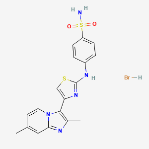 molecular formula C18H18BrN5O2S2 B5000949 4-{[4-(2,7-dimethylimidazo[1,2-a]pyridin-3-yl)-1,3-thiazol-2-yl]amino}benzenesulfonamide hydrobromide 