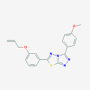 molecular formula C19H16N4O2S B500096 6-[3-(Allyloxy)phenyl]-3-(4-methoxyphenyl)[1,2,4]triazolo[3,4-b][1,3,4]thiadiazole 
