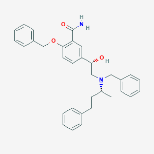 B050010 5-[(1S)-2-[benzyl-[(2R)-4-phenylbutan-2-yl]amino]-1-hydroxyethyl]-2-phenylmethoxybenzamide CAS No. 81580-37-2