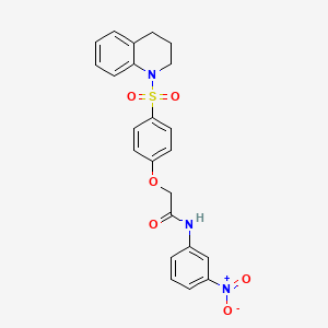 molecular formula C23H21N3O6S B5001005 2-[4-(3,4-dihydro-2H-quinolin-1-ylsulfonyl)phenoxy]-N-(3-nitrophenyl)acetamide 