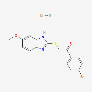 molecular formula C16H14Br2N2O2S B5001031 1-(4-bromophenyl)-2-[(6-methoxy-1H-benzimidazol-2-yl)sulfanyl]ethanone;hydrobromide 