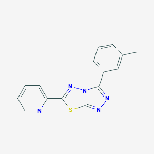 molecular formula C15H11N5S B500105 3-(3-Methylphenyl)-6-(2-pyridinyl)[1,2,4]triazolo[3,4-b][1,3,4]thiadiazole CAS No. 850228-62-5