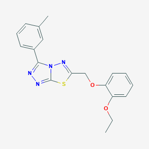molecular formula C19H18N4O2S B500109 6-[(2-Ethoxyphenoxy)methyl]-3-(3-methylphenyl)[1,2,4]triazolo[3,4-b][1,3,4]thiadiazole 