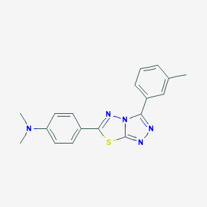 molecular formula C18H17N5S B500112 N,N-dimethyl-4-[3-(3-methylphenyl)[1,2,4]triazolo[3,4-b][1,3,4]thiadiazol-6-yl]aniline CAS No. 578732-70-4