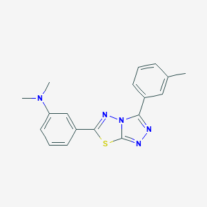 N,N-dimethyl-3-[3-(3-methylphenyl)[1,2,4]triazolo[3,4-b][1,3,4]thiadiazol-6-yl]aniline