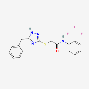 2-[(5-benzyl-4H-1,2,4-triazol-3-yl)thio]-N-[2-(trifluoromethyl)phenyl]acetamide