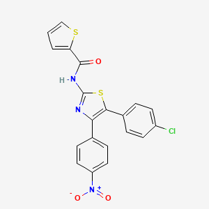 N-[5-(4-chlorophenyl)-4-(4-nitrophenyl)-1,3-thiazol-2-yl]-2-thiophenecarboxamide