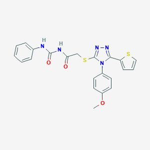 N-({[4-(4-methoxyphenyl)-5-(2-thienyl)-4H-1,2,4-triazol-3-yl]sulfanyl}acetyl)-N'-phenylurea