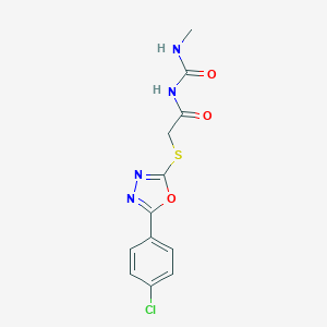 molecular formula C12H11ClN4O3S B500130 N-({[5-(4-chlorophenyl)-1,3,4-oxadiazol-2-yl]sulfanyl}acetyl)-N'-methylurea 