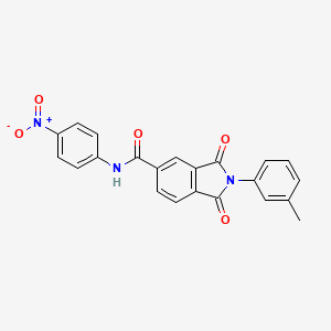 2-(3-methylphenyl)-N-(4-nitrophenyl)-1,3-dioxo-5-isoindolinecarboxamide