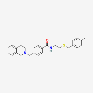 4-(3,4-dihydro-2(1H)-isoquinolinylmethyl)-N-{2-[(4-methylbenzyl)thio]ethyl}benzamide