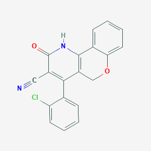 4-(2-chlorophenyl)-2-oxo-1,5-dihydro-2H-chromeno[4,3-b]pyridine-3-carbonitrile
