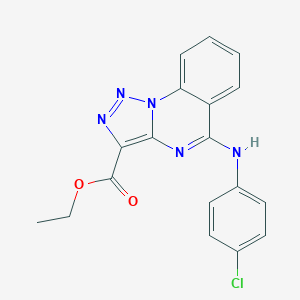 Ethyl 5-(4-chloroanilino)[1,2,3]triazolo[1,5-a]quinazoline-3-carboxylate
