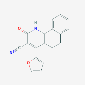 molecular formula C18H12N2O2 B500139 4-(2-Furyl)-2-oxo-1,2,5,6-tetrahydrobenzo[h]quinoline-3-carbonitrile 