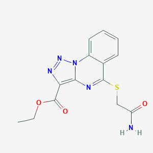 Ethyl 5-[(2-amino-2-oxoethyl)sulfanyl][1,2,3]triazolo[1,5-a]quinazoline-3-carboxylate