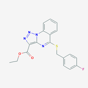 Ethyl 5-[(4-fluorobenzyl)sulfanyl][1,2,3]triazolo[1,5-a]quinazoline-3-carboxylate