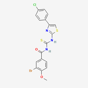 3-bromo-N-({[4-(4-chlorophenyl)-1,3-thiazol-2-yl]amino}carbonothioyl)-4-methoxybenzamide