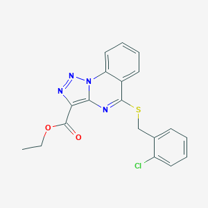 Ethyl 5-[(2-chlorobenzyl)sulfanyl][1,2,3]triazolo[1,5-a]quinazoline-3-carboxylate