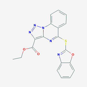 Ethyl 5-(1,3-benzoxazol-2-ylsulfanyl)[1,2,3]triazolo[1,5-a]quinazoline-3-carboxylate