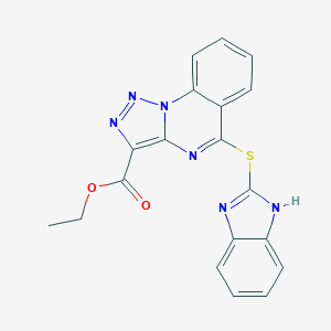 ethyl 5-(1H-benzimidazol-2-ylsulfanyl)[1,2,3]triazolo[1,5-a]quinazoline-3-carboxylate