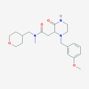 2-[1-(3-methoxybenzyl)-3-oxo-2-piperazinyl]-N-methyl-N-(tetrahydro-2H-pyran-4-ylmethyl)acetamide