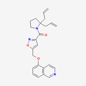 molecular formula C24H25N3O3 B5001463 5-({3-[(2,2-diallyl-1-pyrrolidinyl)carbonyl]-5-isoxazolyl}methoxy)isoquinoline 