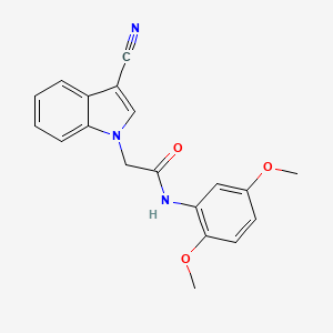 molecular formula C19H17N3O3 B5001470 2-(3-cyano-1H-indol-1-yl)-N-(2,5-dimethoxyphenyl)acetamide 