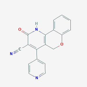 2-oxo-4-(4-pyridinyl)-1,5-dihydro-2H-chromeno[4,3-b]pyridine-3-carbonitrile