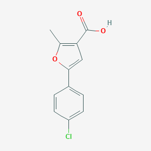 molecular formula C12H9ClO3 B050015 5-(4-氯苯基)-2-甲基呋喃-3-羧酸 CAS No. 111787-89-4