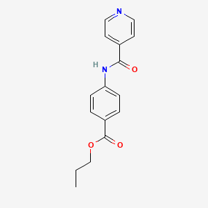 molecular formula C16H16N2O3 B5001516 propyl 4-(isonicotinoylamino)benzoate 