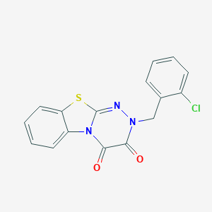 2-(2-chlorobenzyl)-2H-[1,2,4]triazino[3,4-b][1,3]benzothiazole-3,4-dione