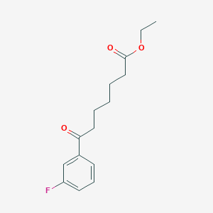 molecular formula C15H19FO3 B050016 7-(3-氟苯基)-7-氧代庚酸乙酯 CAS No. 122115-57-5