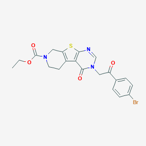 ethyl 3-[2-(4-bromophenyl)-2-oxoethyl]-4-oxo-3,5,6,8-tetrahydropyrido[4',3':4,5]thieno[2,3-d]pyrimidine-7(4H)-carboxylate