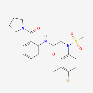 N~2~-(4-bromo-3-methylphenyl)-N~2~-(methylsulfonyl)-N~1~-[2-(1-pyrrolidinylcarbonyl)phenyl]glycinamide