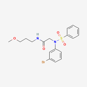 N~2~-(3-bromophenyl)-N~1~-(3-methoxypropyl)-N~2~-(phenylsulfonyl)glycinamide