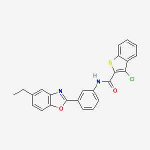 molecular formula C24H17ClN2O2S B5001678 3-chloro-N-[3-(5-ethyl-1,3-benzoxazol-2-yl)phenyl]-1-benzothiophene-2-carboxamide 