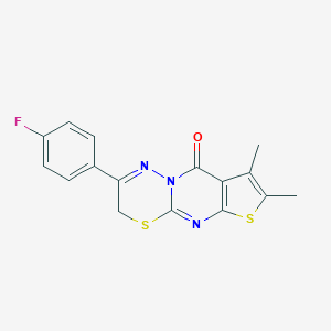 2-(4-fluorophenyl)-7,8-dimethyl-3H,9H-thieno[2',3':4,5]pyrimido[2,1-b][1,3,4]thiadiazin-9-one