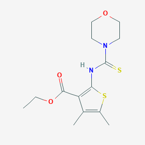 molecular formula C14H20N2O3S2 B500175 Ethyl 4,5-dimethyl-2-[(morpholinocarbothioyl)amino]-3-thiophenecarboxylate 