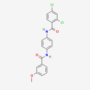 molecular formula C21H16Cl2N2O3 B5001773 2,4-dichloro-N-{4-[(3-methoxybenzoyl)amino]phenyl}benzamide 