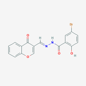 molecular formula C17H11BrN2O4 B5001852 5-bromo-2-hydroxy-N'-[(4-oxo-4H-chromen-3-yl)methylene]benzohydrazide 