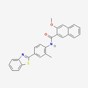 N-[4-(1,3-benzothiazol-2-yl)-2-methylphenyl]-3-methoxy-2-naphthamide