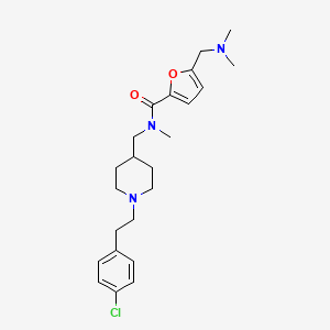 molecular formula C23H32ClN3O2 B5001912 N-({1-[2-(4-chlorophenyl)ethyl]-4-piperidinyl}methyl)-5-[(dimethylamino)methyl]-N-methyl-2-furamide 