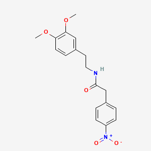 molecular formula C18H20N2O5 B5001922 N1-(3,4-dimethoxyphenethyl)-2-(4-nitrophenyl)acetamide CAS No. 10403-40-4