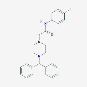 molecular formula C25H26FN3O B500193 2-(4-benzhydryl-1-piperazinyl)-N-(4-fluorophenyl)acetamide CAS No. 307511-27-9
