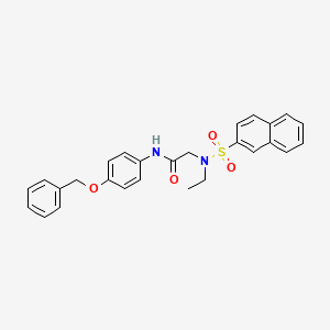 N~1~-[4-(benzyloxy)phenyl]-N~2~-ethyl-N~2~-(2-naphthylsulfonyl)glycinamide