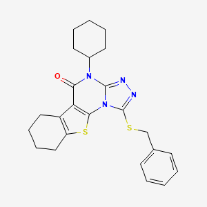 1-(benzylthio)-4-cyclohexyl-6,7,8,9-tetrahydro[1]benzothieno[3,2-e][1,2,4]triazolo[4,3-a]pyrimidin-5(4H)-one