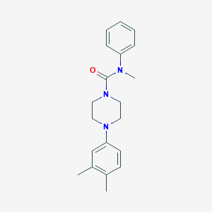 4-(3,4-dimethylphenyl)-N-methyl-N-phenylpiperazine-1-carboxamide