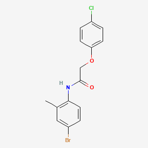 molecular formula C15H13BrClNO2 B5002000 N-(4-bromo-2-methylphenyl)-2-(4-chlorophenoxy)acetamide 